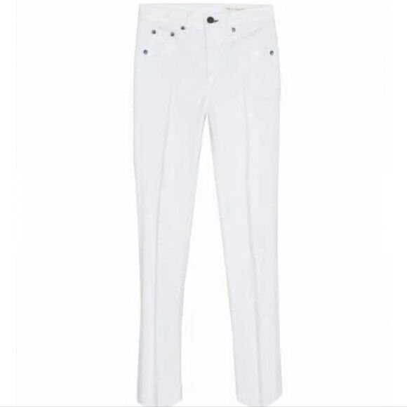 Rag & Bone High Rise Skinny Ankle Jeans in White Manson - Picture 3 of 7